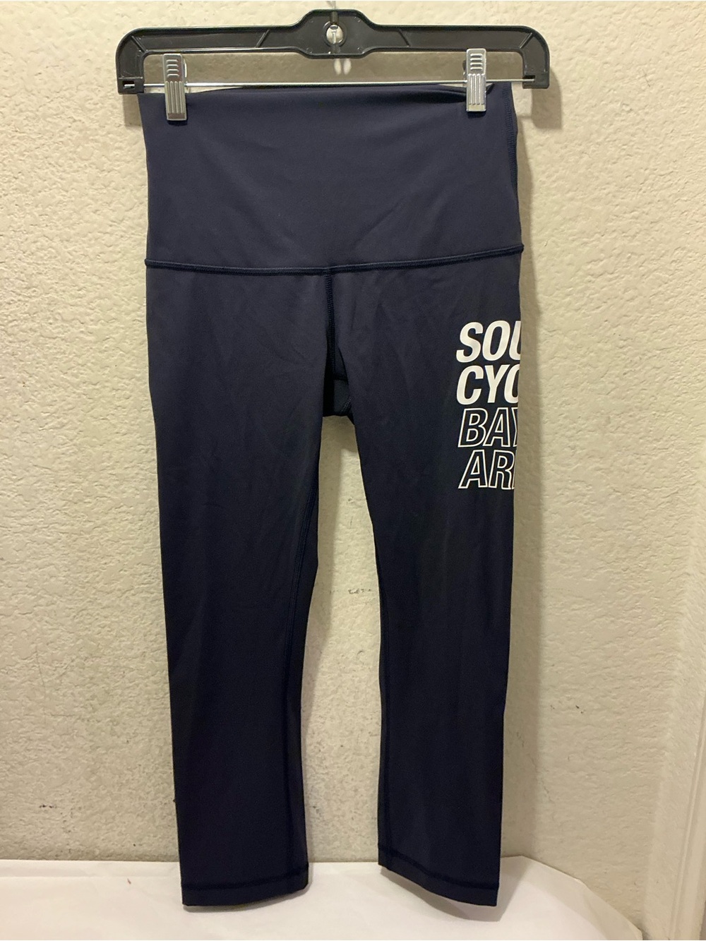 NWT Lululemon athletica Navy Leggings soul cycle Bay Area Text size 6 $102